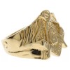 Masonic men's Rugged Pattern Ring 18k yellow gold overlay size