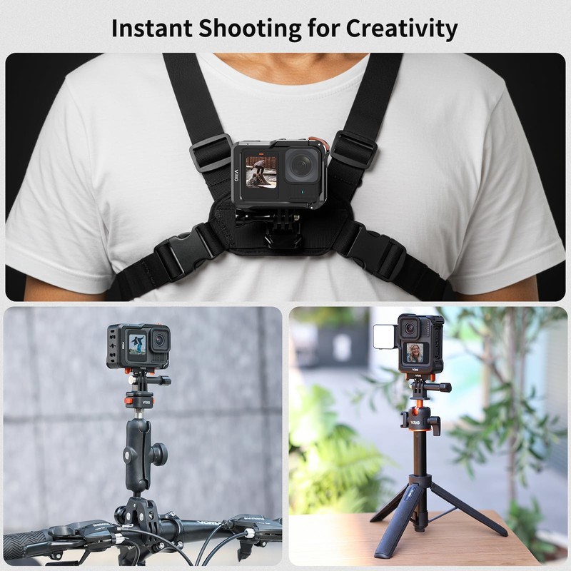 VRIG Aluminum Frame Case for Gopro 13 12 11 10