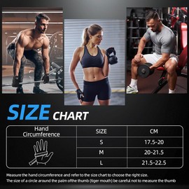 flintronic Fitness Gloves, Ventilated Fitness Gloves with Wrist Strap, Complete Palm Protection, Training Gloves for Men and Women for Gym Exercise, Strength Training, Bodybuilding (L)