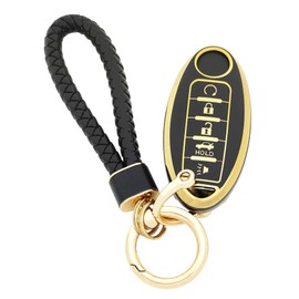 Arruweer Key Fob Cover for Nissan Key Fob Case Holder Protector Compatiable with Nisssan Maxima Rogue Armada Pathfinder Versa Car Accessories Keychain