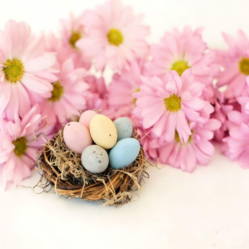 16 pcs Plastic Easter Eggs Decor,2.4in Easter Speckled Eggs for