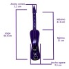 Par Grillete Cuero Tobillo Reforzado Gym Crossfit Morado