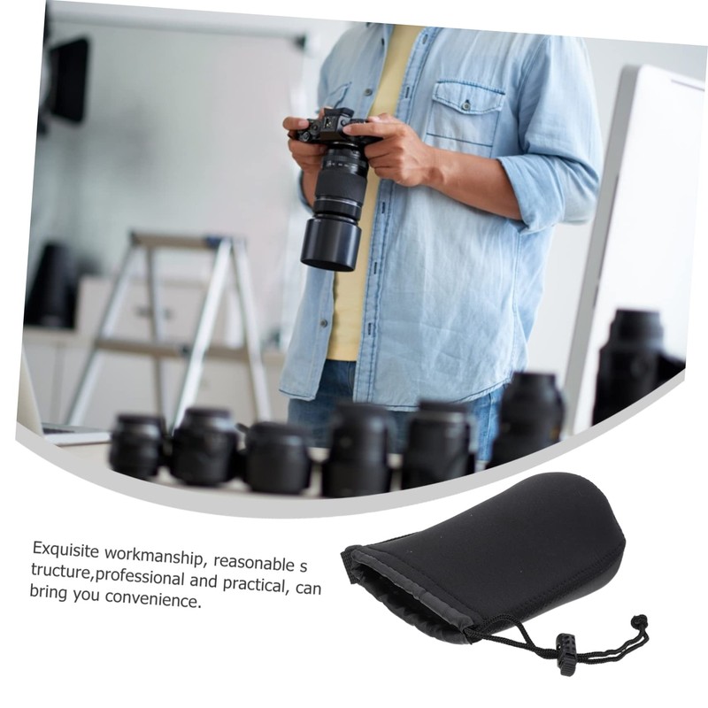 COHEALI 2Pcs Neoprene Camera Lens Pouch for DSLR Lenses Shockproof