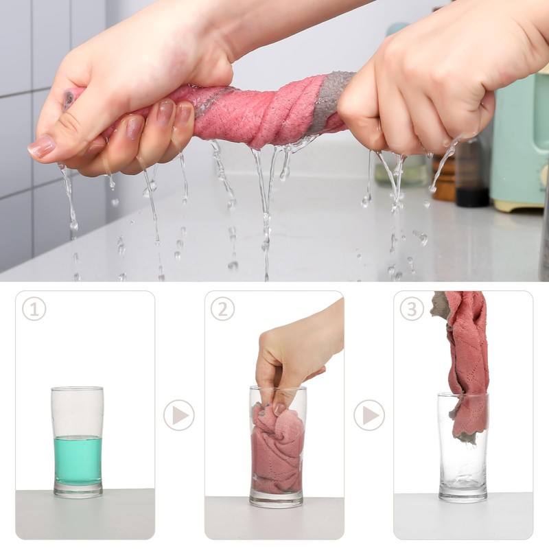 taonganui Pack of 12 Microfibre Cloths Microfibre Kitchen Cleaning Cloths
