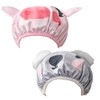 Kinder Duschhaube, 2 Stück Doppellagige Duschhaube Kinder, Karikatur Dusche Kappen für Kinder, Elastische Wasserdichte Duschhaube