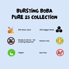Bossen Bursting Boba® Pure25 Collection (7.26 Pound (Pack of 1), Pomegranate)