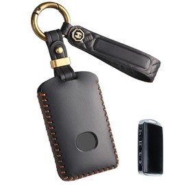 YONUFI Key Fob Cover for CX9 CX5 CX50 CX90 CX30 Leather Key Case Keychain Car Key Holder Protector (Black)
