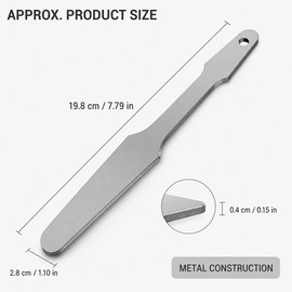 Double-Sided Metal Guitar Fret File with Cleaning Brush for Fret Leveling and Crowning