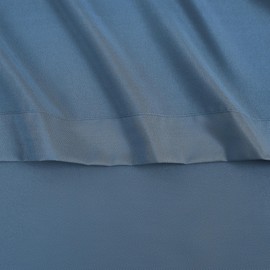 Queen Flat Sheet Only - Ultra Soft & Breathable Brushed Microfiber Top Sheet Only for Queen Beds, Queen, Denim Blue