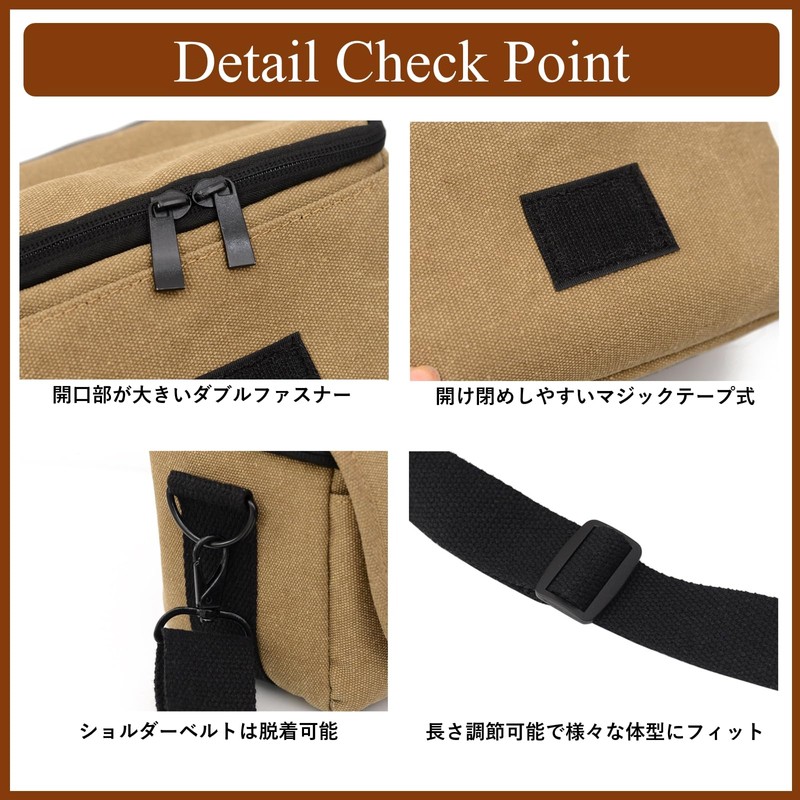 Rowaica Camera Bag, Small, Lightweight, Shoulder Case, Compact, SLR, Mirrorless,