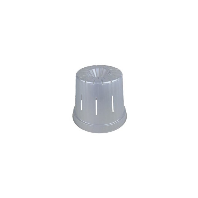 4" Slotted Clear Orchid Pots - 3 Pack (White Pearl)