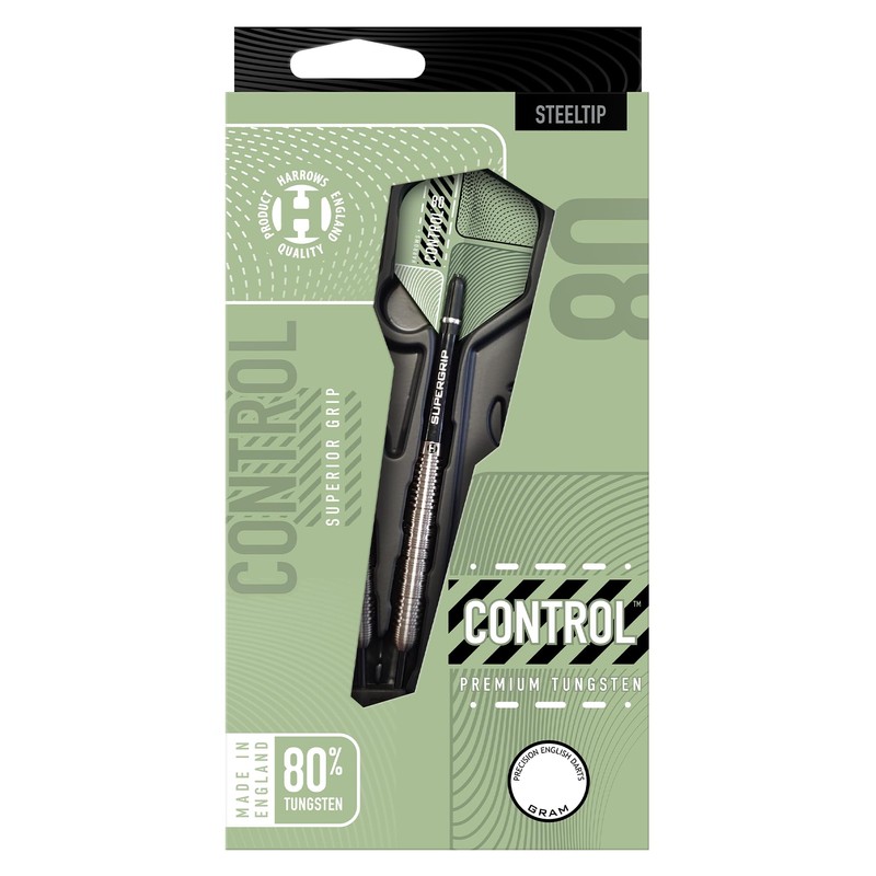 Harrows Control Parallel 80% Tungsten Steel Tip Darts Set (22,