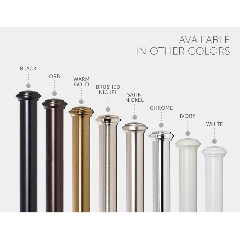 Ivilon Window Curtain Rod Decorative End Cap Design, 1 Inch