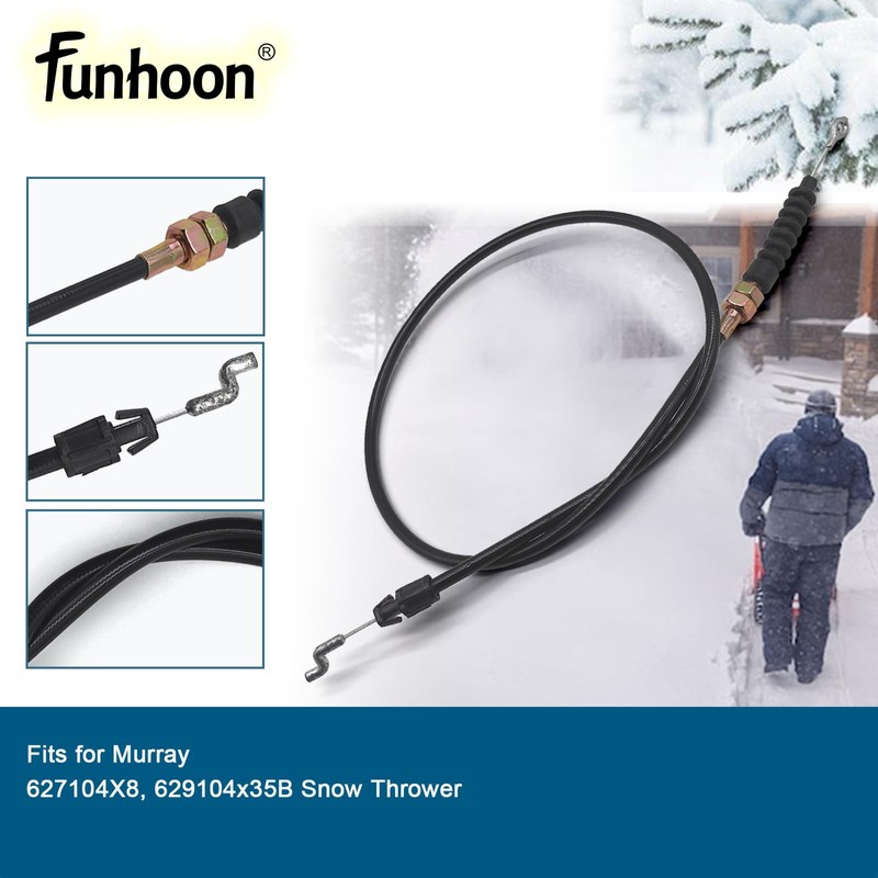 Funhoon 761400MA Auger Clutch Cable for Murray 627104X8 629104x35B Craftsman