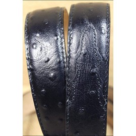 Tony Lama Men's Black Ostrich Dress Belt Black 46