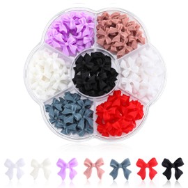 3D Bow Nail Art Decorations, Colorful Bowknot Nail Accessories 3D Bows Nail Charms for Acrylic Resin Flatback Nail Art Design