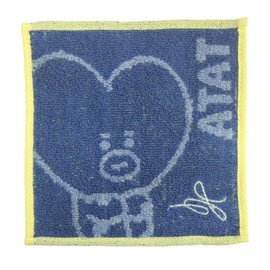 Marushin BT21 Mini Towel, Petit_TATA 5785022900 Character Handkerchief, Compact, 100% Cotton, Antibacterial, Odor Resistant, Present, Gift, Birthday