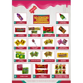 Mexican Candy Assortment (32 Count) Variety of Spicy, Sweet, Sour by Look-On