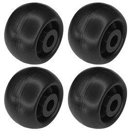 cyclingcolors 4 x Plastic Castors 40 mm Black Castor Guide Roller Furniture Bed Sliding Door Drawer Cabinet