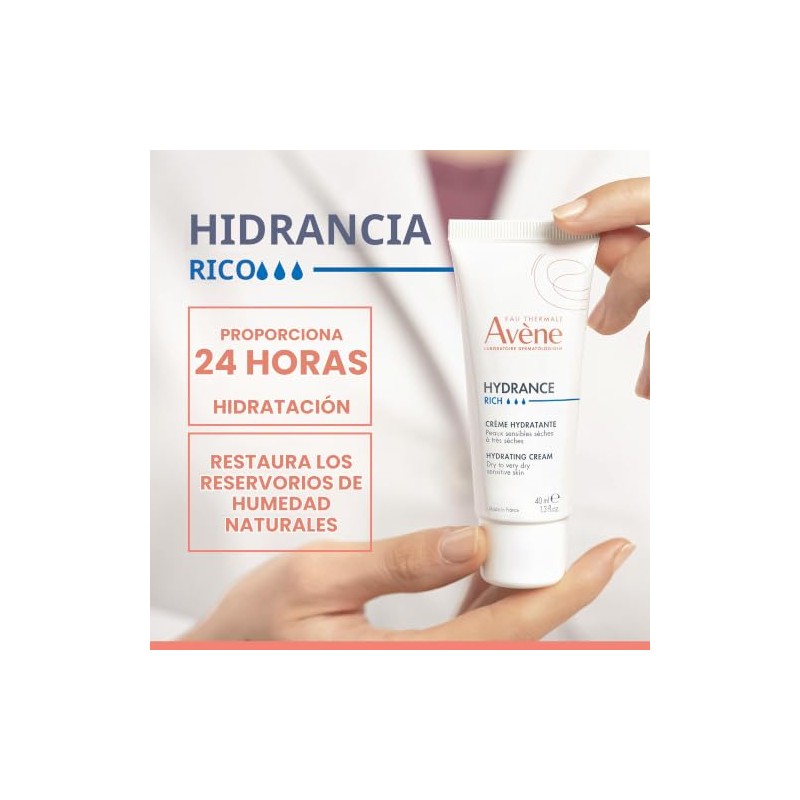 Eau Thermale Avene Hydrance RICH Hydrating Cream, Daily Face Moisturizer,