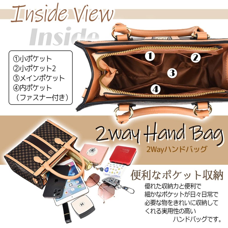 LASTOS Women's Shoulder Bag, Crossbody Shoulder Bag, Commuting Bag, Tote