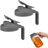 2 Pack Regular Mouth Flip Cap Mason Jar Lids for