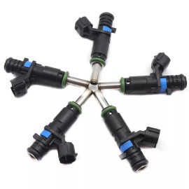 PEIVSO Set (5) Fuel Injectors For VW Volkswagen 2007-2014 Jetta Beetle 2.5L 07K906031C