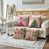 Winter Holiday Pink Decorative Throw Pillow Covers Merry Christmas Cushion