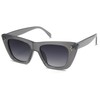 SOJOS Mujeres Gafas De Sol Grande Gris Lechoso/Gris