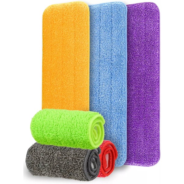 6-Pack Multicolor Reusable Mop Pads for Swiffer Powermop, Power Mop