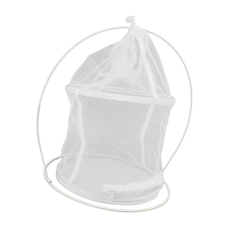 Cylindrical Iron Frame Hanging Cage Butterfly Habitat Cage Ornamental Outdoor