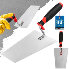 KOTARBAU® Stainless Steel Trapezoidal Trowel 180 mm x 80 mm Masonry Trowel with Rubber Handle, Plastering Trowel, Plastering Trowel, Plastering Trowel, Plastering Trowel Essential for Masonry Work