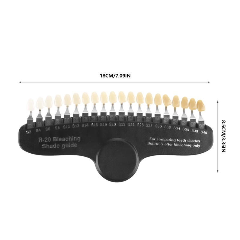 20 Colors Teeth Whitening Dental Shade Guide Bleaching Porcelain with