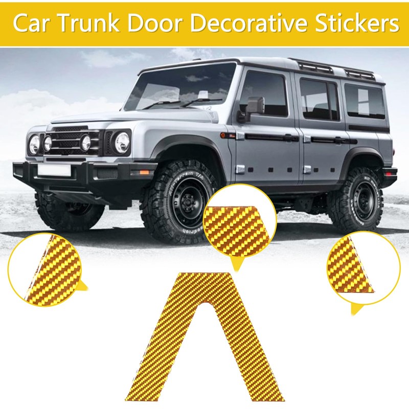Bekantogy Car Trunk Door Inverted Letter A Sticker Compatible with
