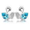 Veraly Conjunto Collar De Cisne Y Aretes Cristal Austriaco Full