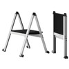 Ainai Folding Step Stool,Aluminum Ultra Thin Stool,400 Lbs Capacity with