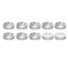 PATIKIL M5 Finish Countersunk Washer, 10pcs 12mm Dia. 3mm Tall Solid 304 Stainless Steel CNC Finish Cup Washer Flat Screw Head Gasket for Construction