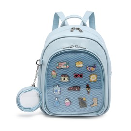 CHERRY SAUCE Kawaii Backpack PU Leather Ita Bag Aesthetic Cute Purse Pin Display