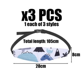 3 Pieces Car Baby Head Fixing Strap, Baby Seat Supplies, Comfortable Breathable Seat Headband, Adjustable Headband, Suitable for Stroller and Car Seat.