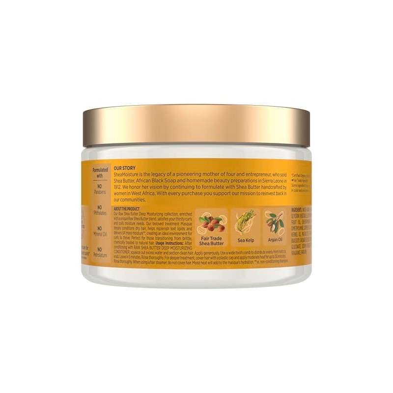 SheaMoisture Raw Shea Butter Deep Treatment Masque Hair Treatment, 12