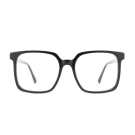 AOOLIA Reading Glasses Blue Light Blocking Women Men Oversized Rectangle Computer Readers Anti UV Ray Nerd Eyeglasses (Black, 1.75, multiplier_x)