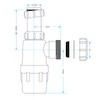 SPARES2GO Telescopic Drain Bottle Trap for Bathroom Kitchen Sink Urinal