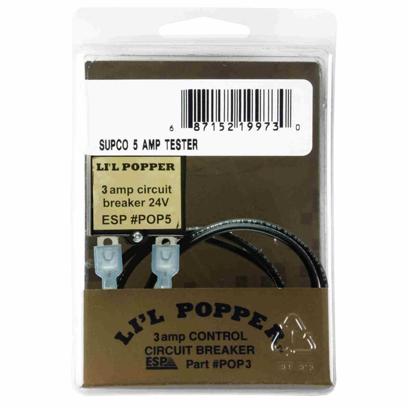 Supco POP3 3 Amp Circuit Breaker, Push Button