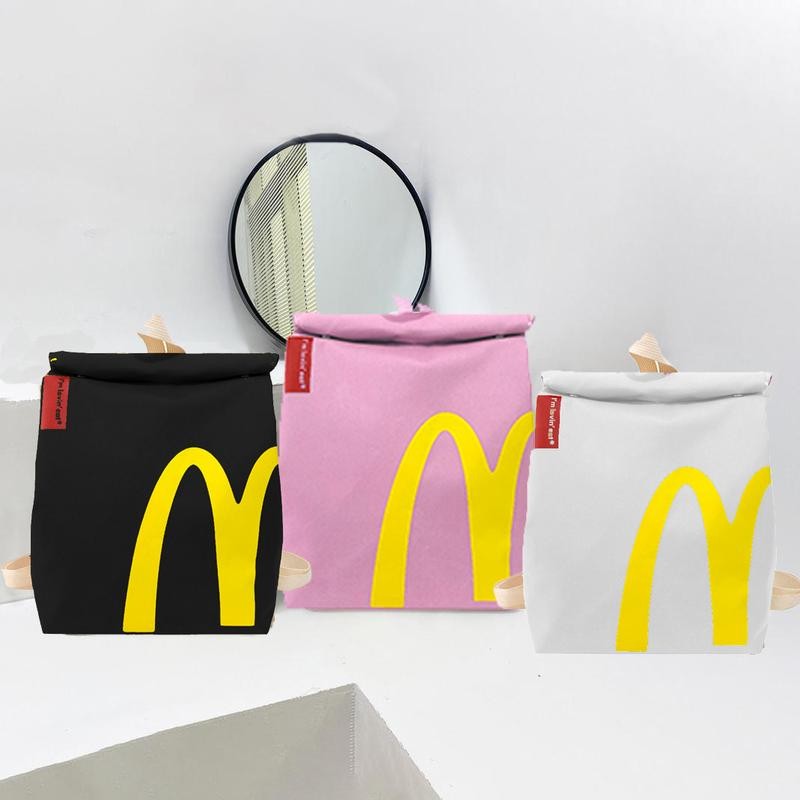 McDonald's Backpack Packaging Student Schoolbag Large Capacity School Funny Cute