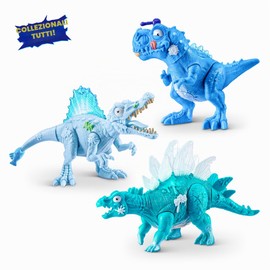Smashers Jurrassic Ice Age Mini Egg (Stegosaurus) by ZURU – Giocattolo dinosauro da aprire con oltre 6 sorprese, slime e slime a cubetti di ghiaccio, dino che si illumina, per bambini dai 3 anni in su