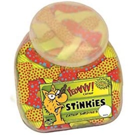Yeowww! Fish Bowl with School of 51 Stinkies Catnip Toys
