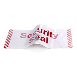 MD Labels Security Seal Stickers with Notches Print Security Seal 120 x 50 mm Pack of 100