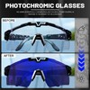 KAPVOE Photochromic Cycling Glasses Men Women Clear Sports Sunglasses Adjustable