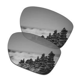 SmartVLT Men's Silver Titanium Replacement Lenses for Oakley Sliver XL OO9341 Sunglass