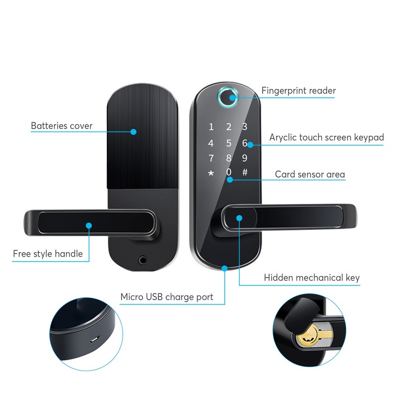 TTLock Smart Lock - Bluetooth Enabled Fingerprint & Touchscreen Keyless